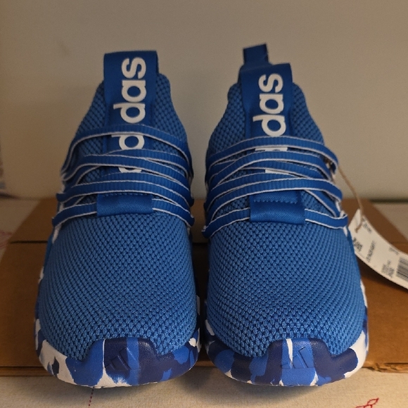 adidas Blue Kids Sneakers with Camouflage Sole - Picture 2 of 5